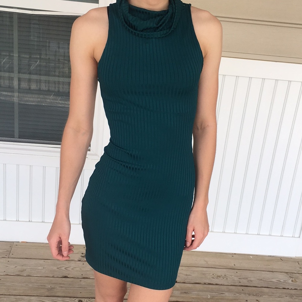 Body con high neck dress